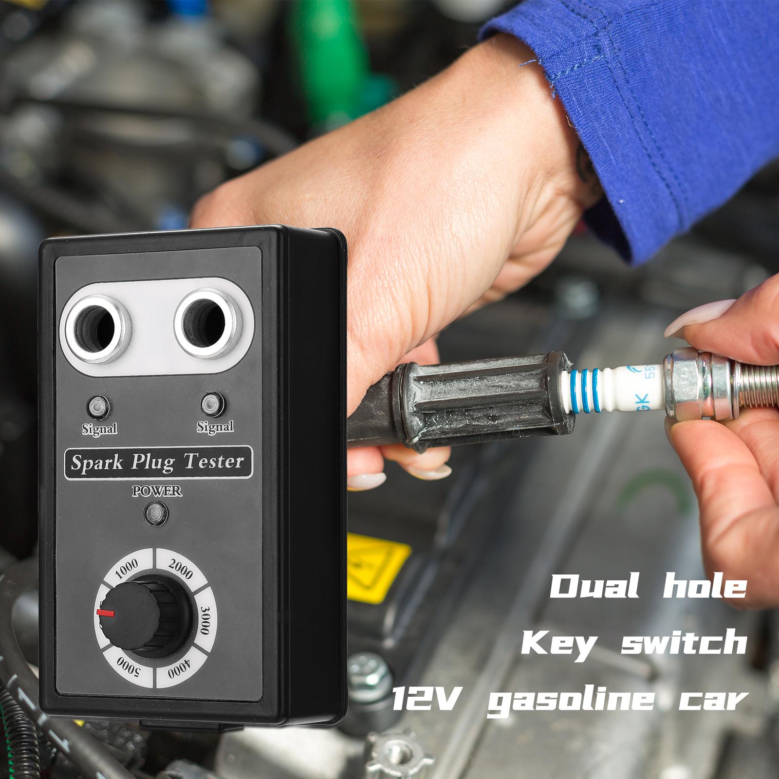 Automotive Diagnostic Scanner Gasoline Vehicle Plug Analyzer Spark Plugs Tester Dual Hole Analyzer Auto Repairing