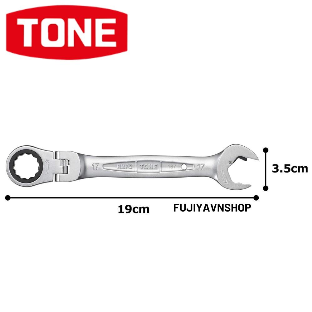 Cờ lê đầu chòng cơ cấu ratchet Tone RMFQ-17