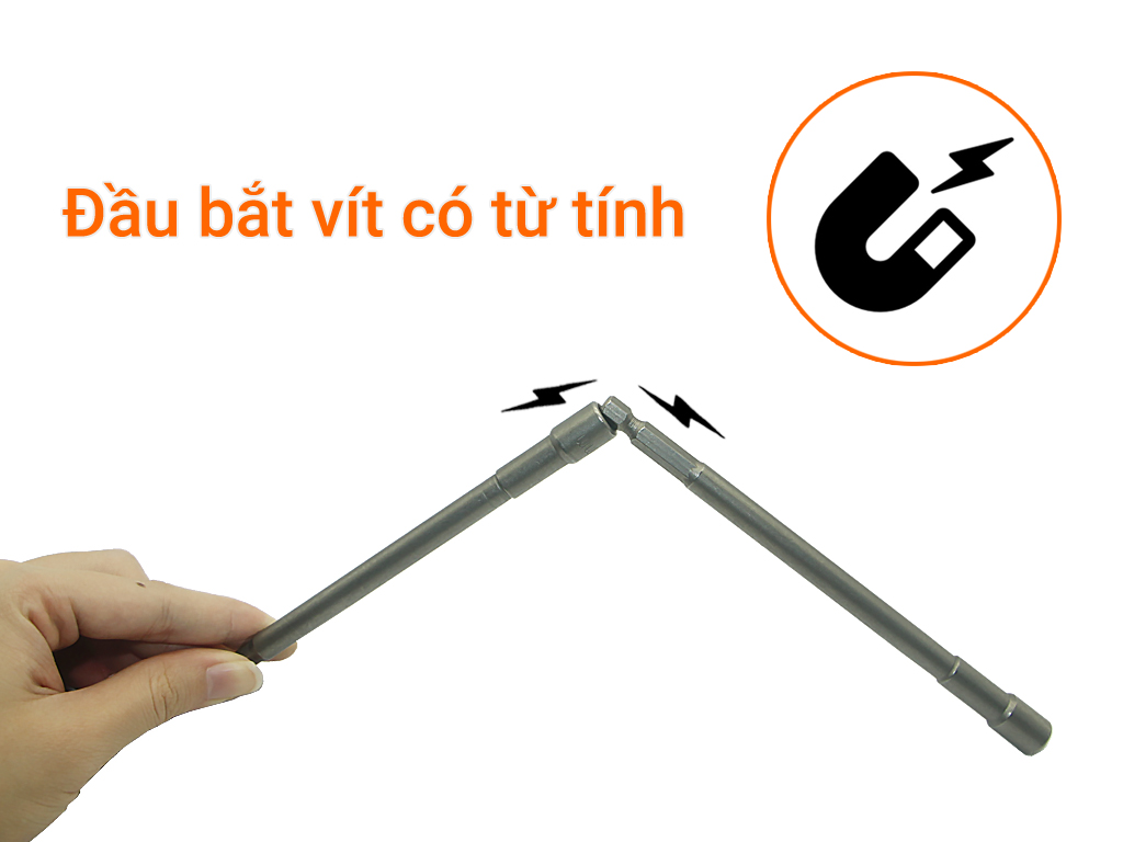 Đầu vặn vít mũ lục giác  dài 150mm chuôi lục thép Cr-V kích thước đầu vặn vít tùy chọn