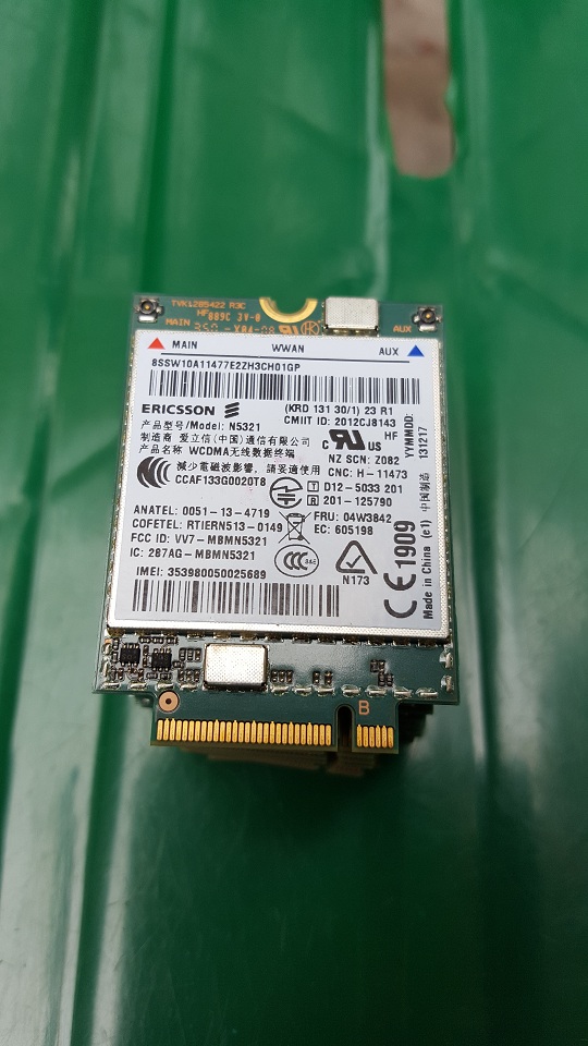 Card WWAN 3G Ericsson N5321 dùng cho các dòng laptop Lenovo Thinkpad X240,X250,T440,T450s,W540,W550 - Card mạng 3G - Hàng nhập khẩu