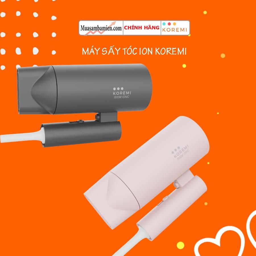 Máy sấy tóc cao cấp sấy nóng lạnh chuẩn salon công suất 1800W sấy tóc Koremi có ion âm bảo vệ tóc
