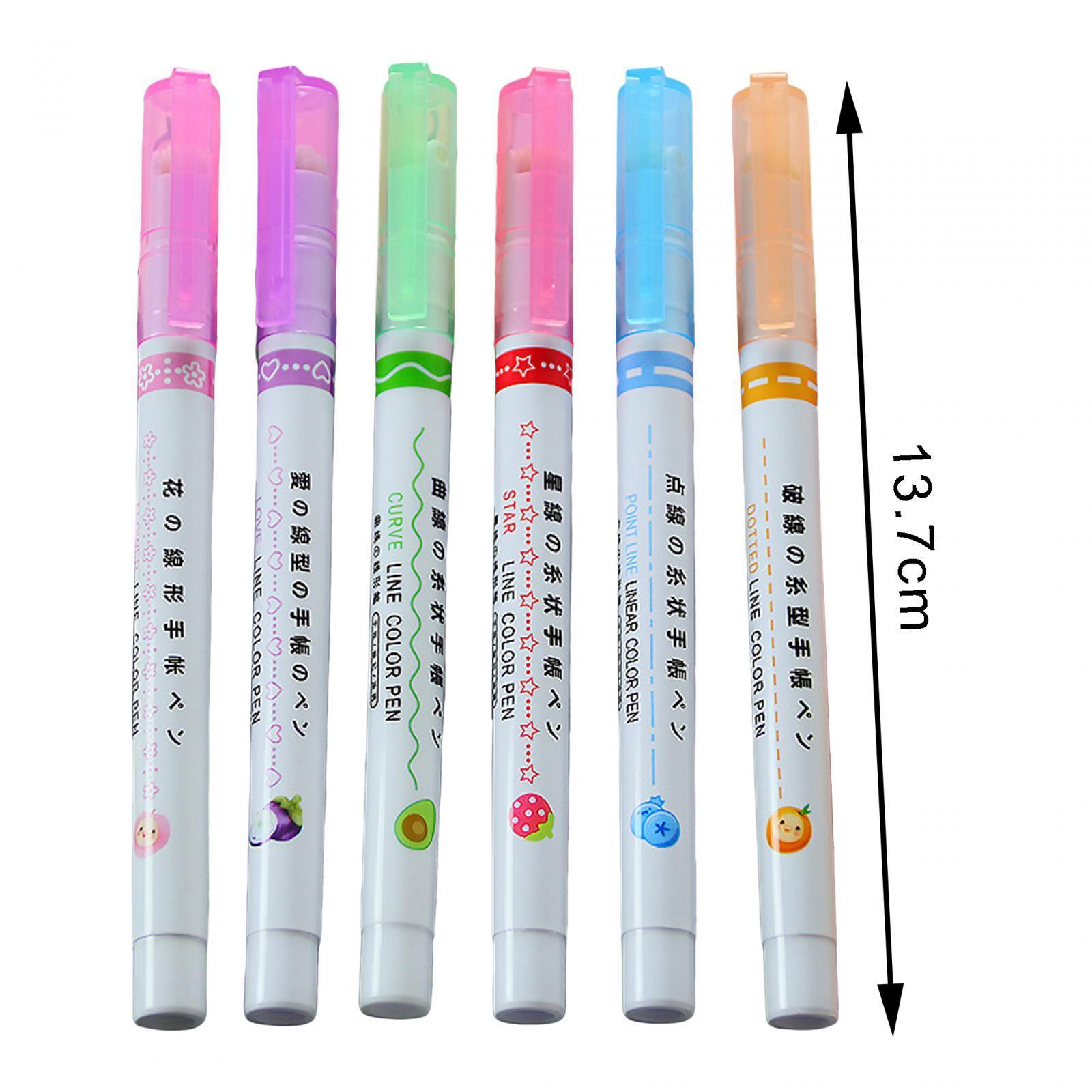 Journal Pens Highlighters Pen Set Glitter Marker DIY Art Crafts Outline Pen Marker Pen for Birthday Scrapbooking School Photo Album Greeting
