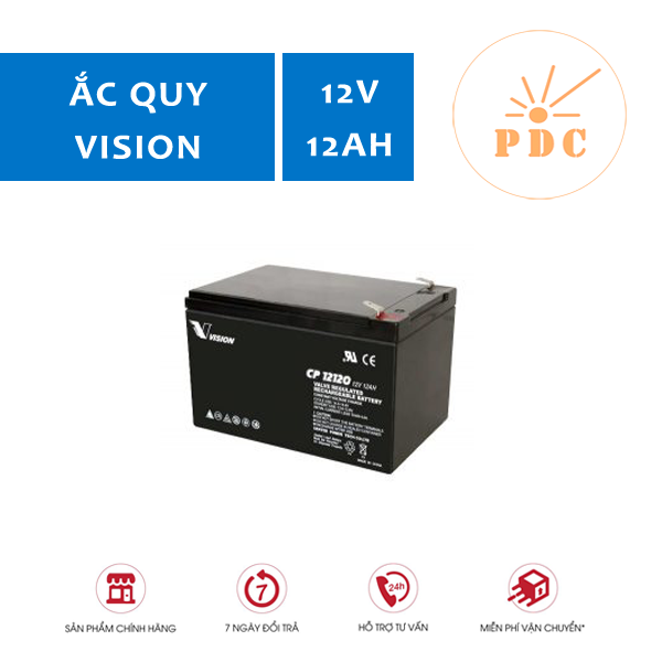 Ắc quy Vision CP12120 12V 12Ah -
