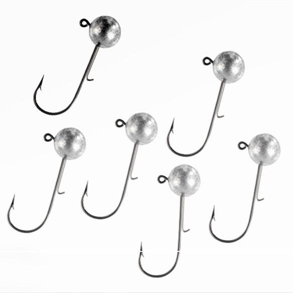 10pcs/lot Lead Head Jigs Hook 2G-7G All Size Round Ball Jig Head Hook Weedless Lead Long Shank Jig Head for Soft Worm Fishing