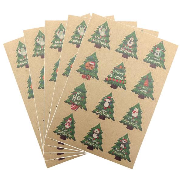 Bộ Sticker Kraft Cây Thông Noel - Teenage 02 (5 Tờ)