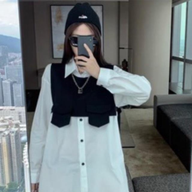 Sơmi thiết kế 2in1 Unisex