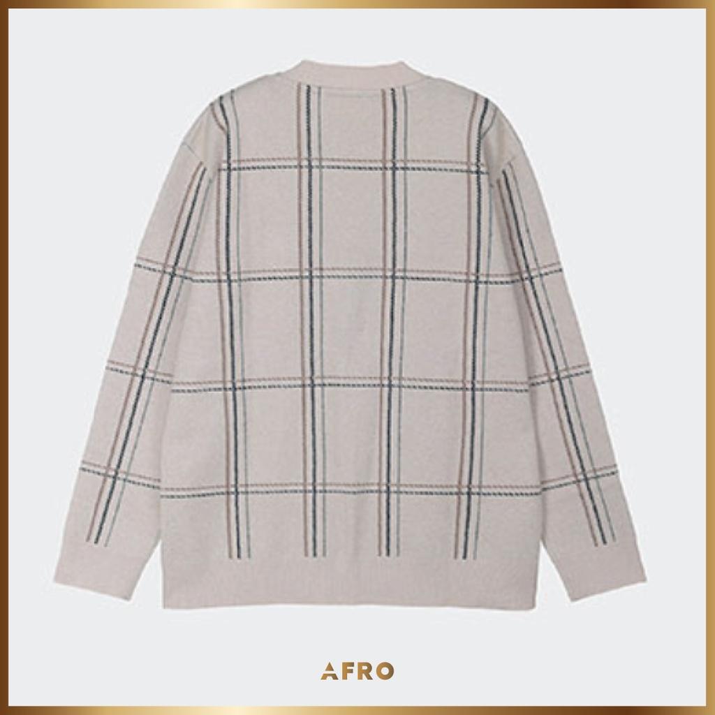 ÁO CARDIGAN CASHMERE KẺ 005998 THỜI TRANG NAM HÀN QUỐC