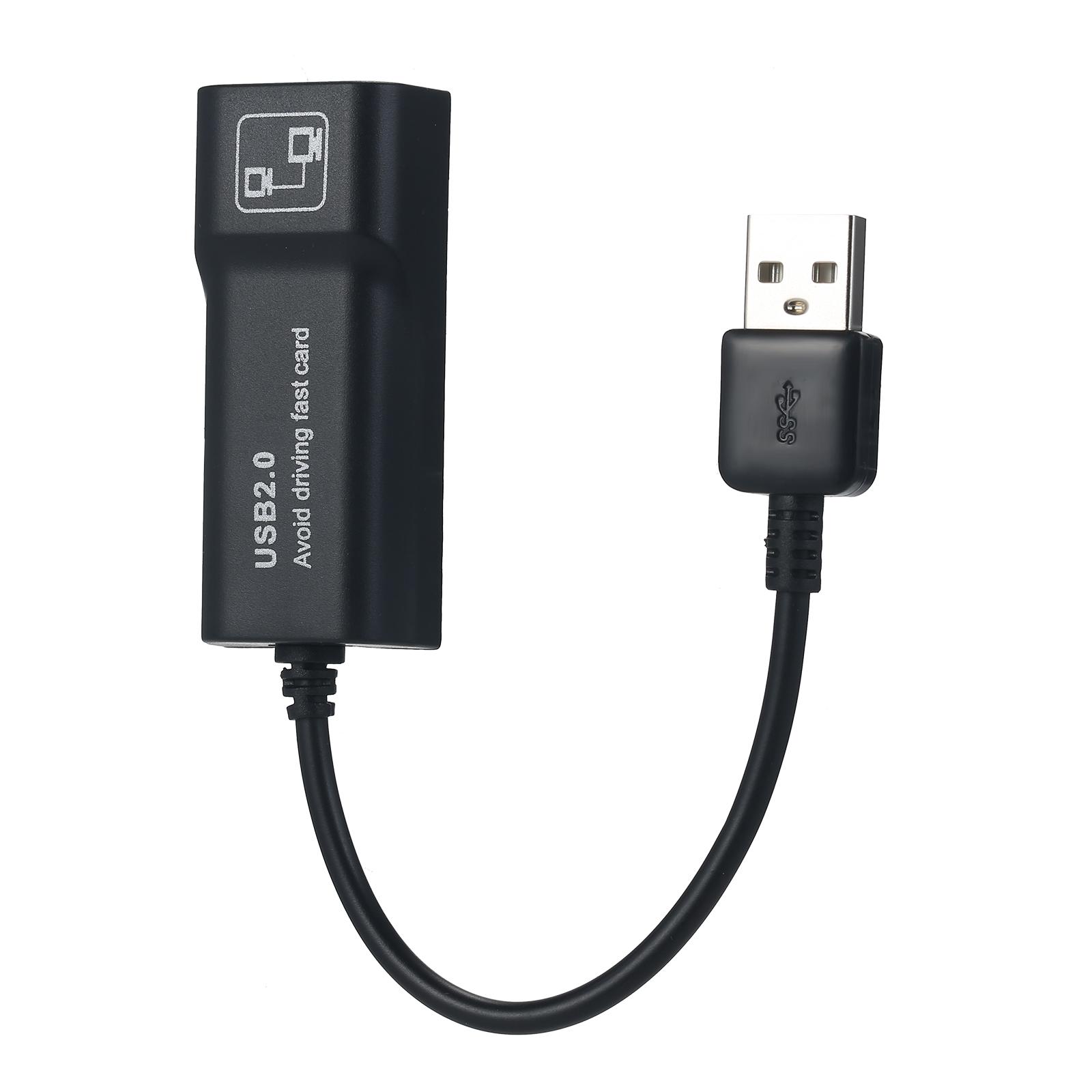 Bộ chuyển đổi Ethernet có dây USB2.0 đến RJ45 10/100 Mbps cho Máy tính để bàn máy tính xách tay Tương thích với Macbook / Samsung / Dell /