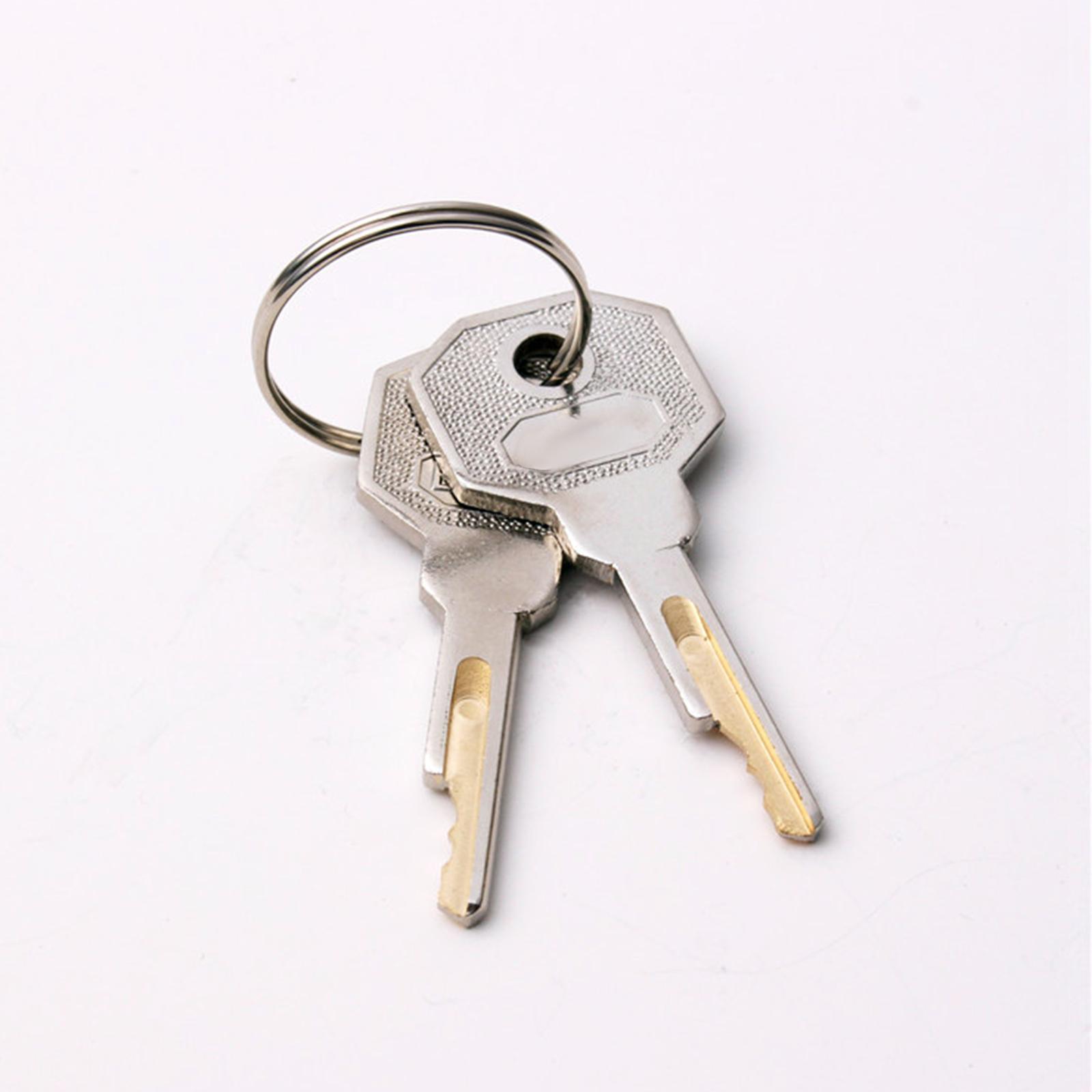 Cabinet Lock with Keys Single Open Cylinder Hasp Lock Steel Hardware Letter Box Locker Refrigerator Lock Door Lock Cylinder Lock with 2 Keys
