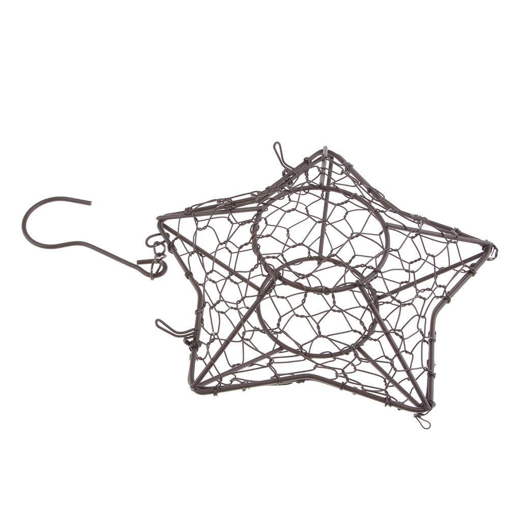 Vintage Iron Star Shape Succulent Pot Iron Hanging Planter Plant Holder