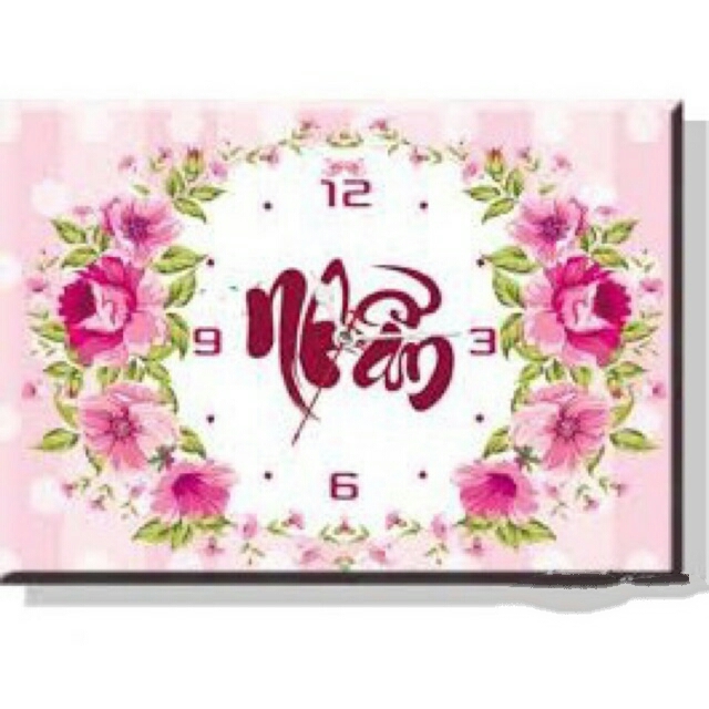 Tranh thêu chữ thập Đồng hồ- Nhẫn (48*47cm) chưa thêu