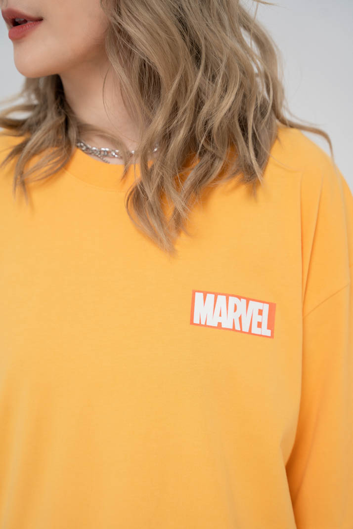 Áo Thun Unisex BOO Dáng Oversized Cotton Cao Cấp In Graphic Marvel BZL