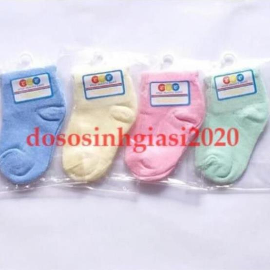 Set 4 đôi vớ sơ sinh/ tất sơ sinh màu len cho bé yêu từ 0-6 tháng