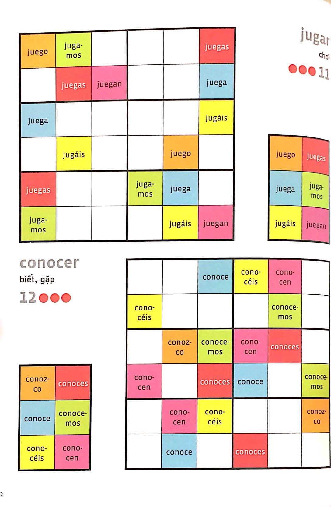 Espaol Wodoku Vui Học Từ Vựng Với Ô Chữ Sudoku