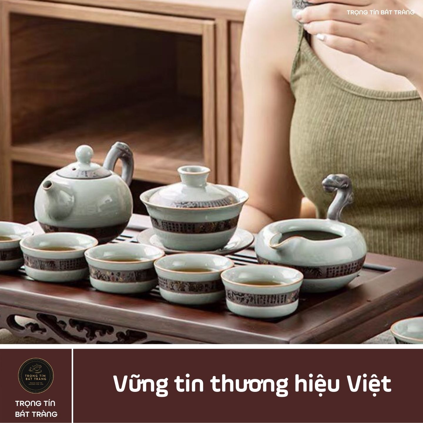KT 22 Khay Trà Tre Cao Cấp Chữ Nhật Kích Thước Kích Thước 40*28*5.5