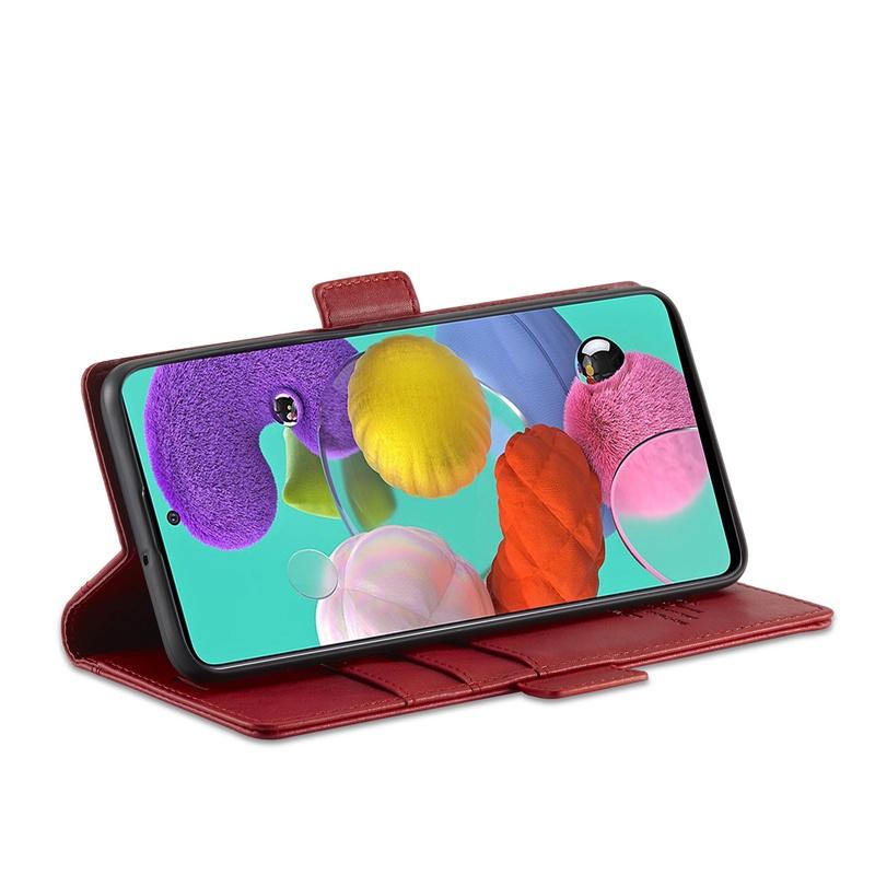 Ốp điện thoại da kiểu ví lật từ tính màu trơn cho SAMSUNG GALAXY A02S A12 5G A22 A32 A52 A72 A51 A71 4G