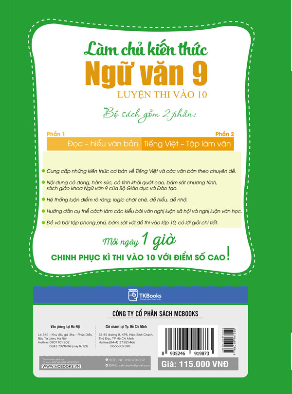 Làm Chủ Kiến Thức Ngữ Văn 9 – Luyện Thi Vào Lớp 10 Phần 1: Đọc – Hiểu Văn Bản - TKBooks