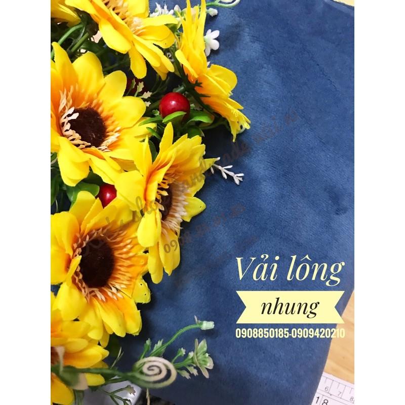 Vải lông nhung mềm mịn dùng làm đồ handmade như gối ôm, thú bông, ghế lười, m