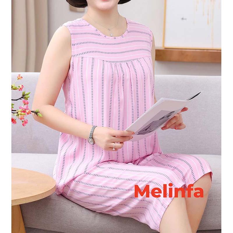 Bộ đồ ngủ ba lỗ nữ, bộ đồ lửng mặc nhà chất vải lanh cotton thoáng mát nhiều màu, bộ đồ lanh nữ mã VABD0176