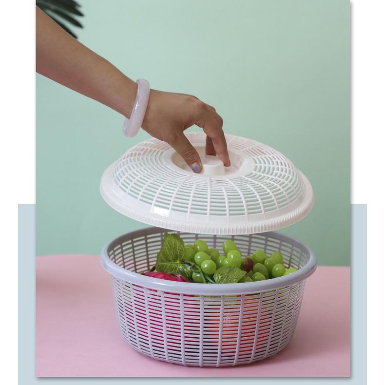 PVN42385 Rổ nhựa đa năng có nắp đựng hoa quả siêu tiện dụng , đa năng