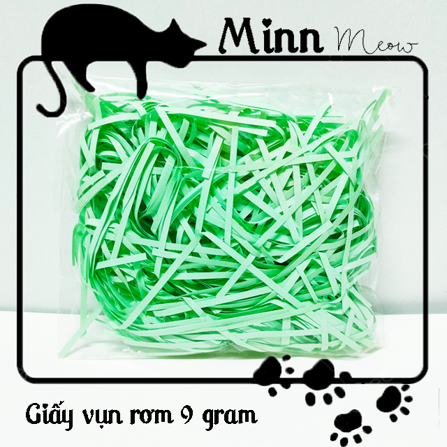 [9 Gram] Giấy vụn giấy rơm trang trí lót hộp quà hoặc túi giấy - giảm sốc món quà - Minn Meow