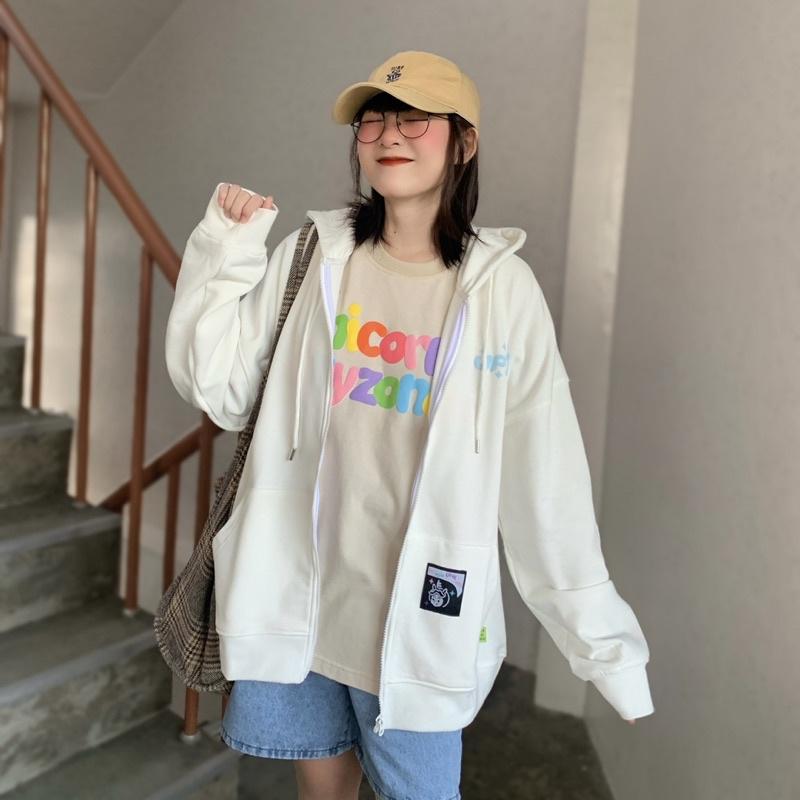 UPZ Áo Khoác Hoodie Dây Kéo Cơ Bản SS2