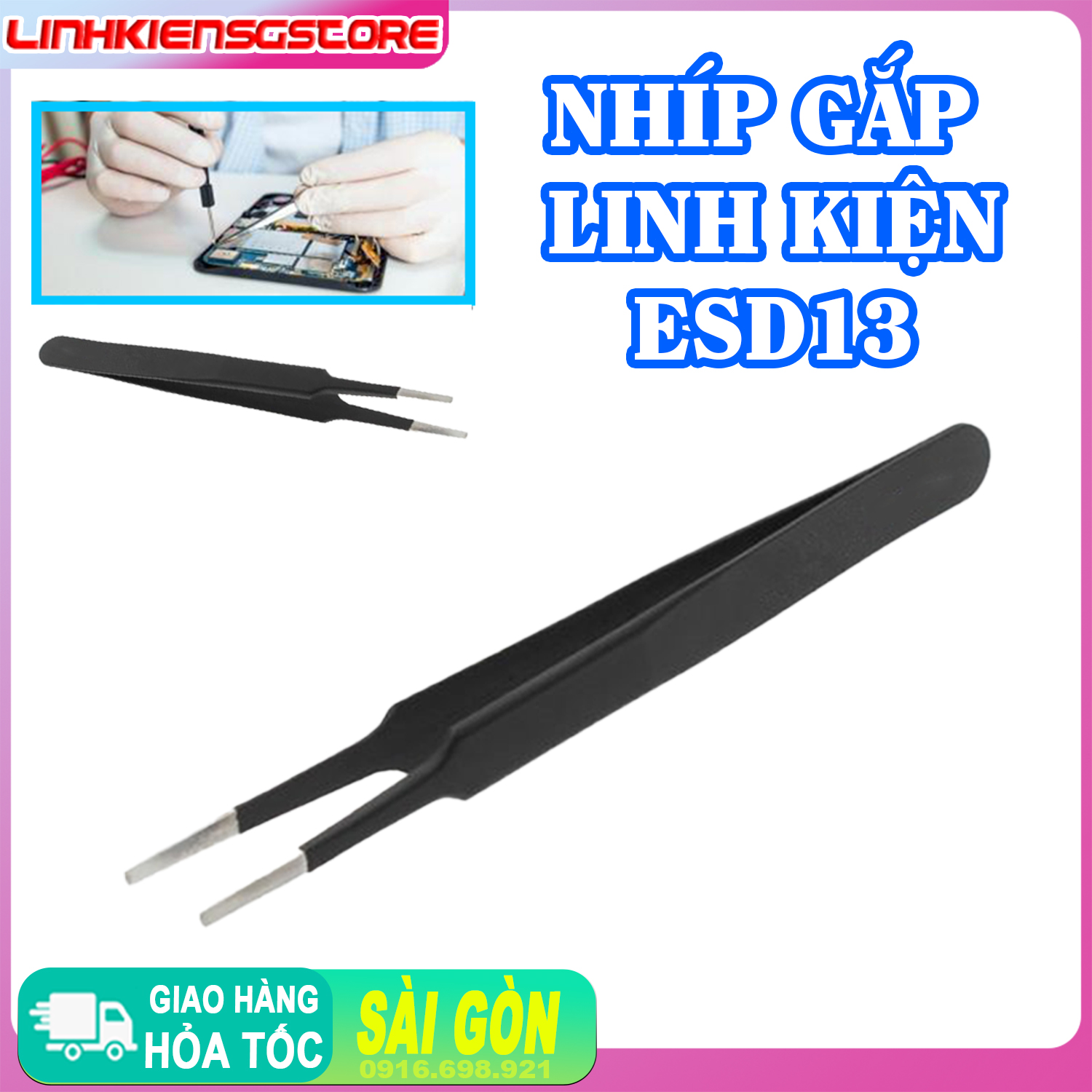 Nhíp gắp đá nail - Nhíp nail chuyên dụng cho dân làm móng nhíp gắp điện tử