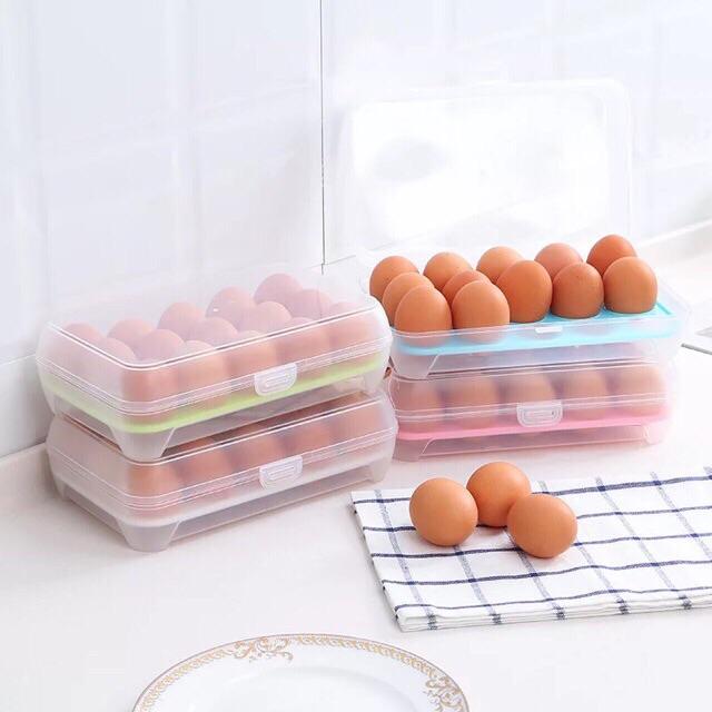 Hộp đựng trứng 15 quả có nắp đậy