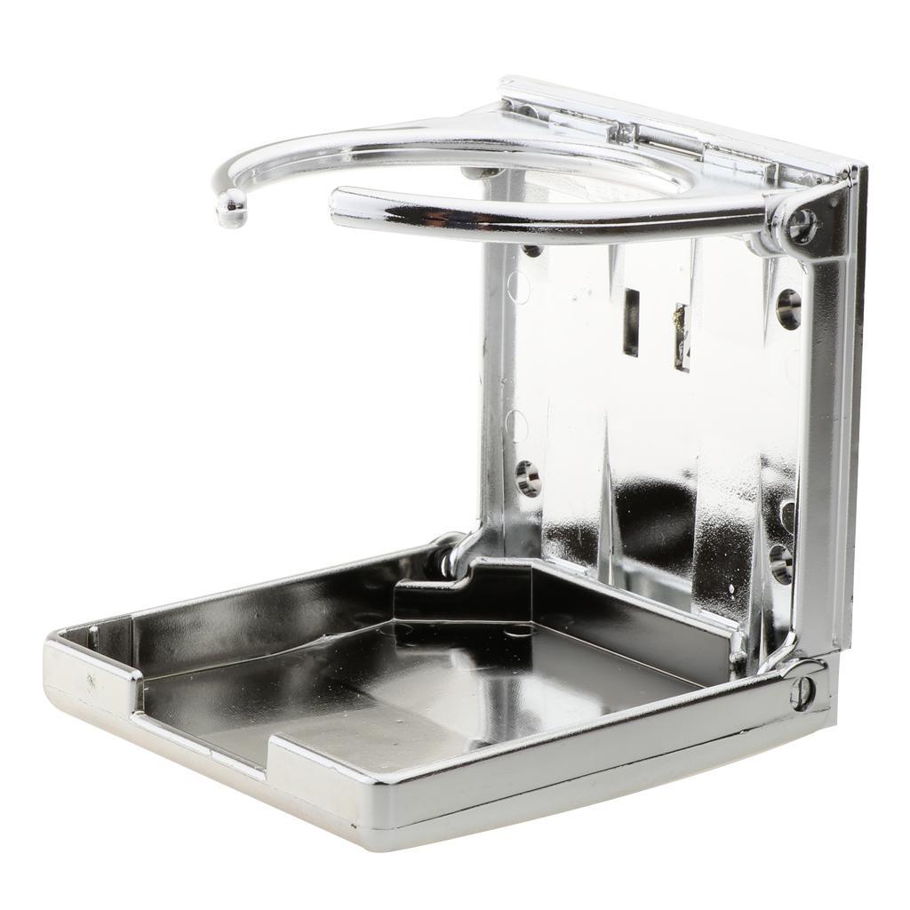 Adjustable Foldable Water Drink Cup Bottle Can Beverage Mugs Holder Silver