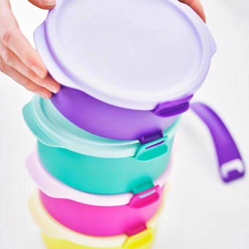 Set Cặp lồng cơm 4 tầng Tupperware -Sét hộp đựng đồ khô, ngăn mát tủ lạnh Tupperware Trung