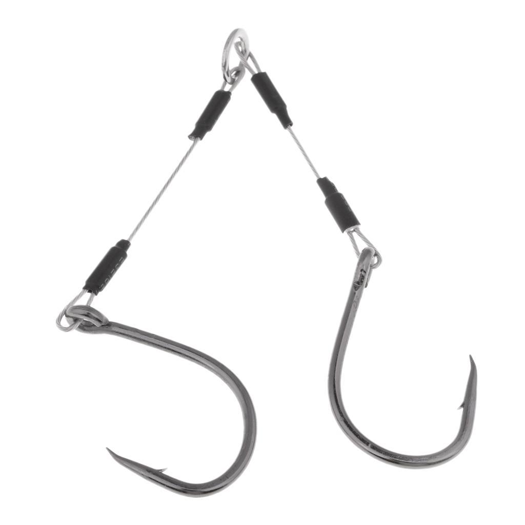 Dual Assist Hooks Double Jigging Fishing Hooks Saltwater Sea Fishing Hooks