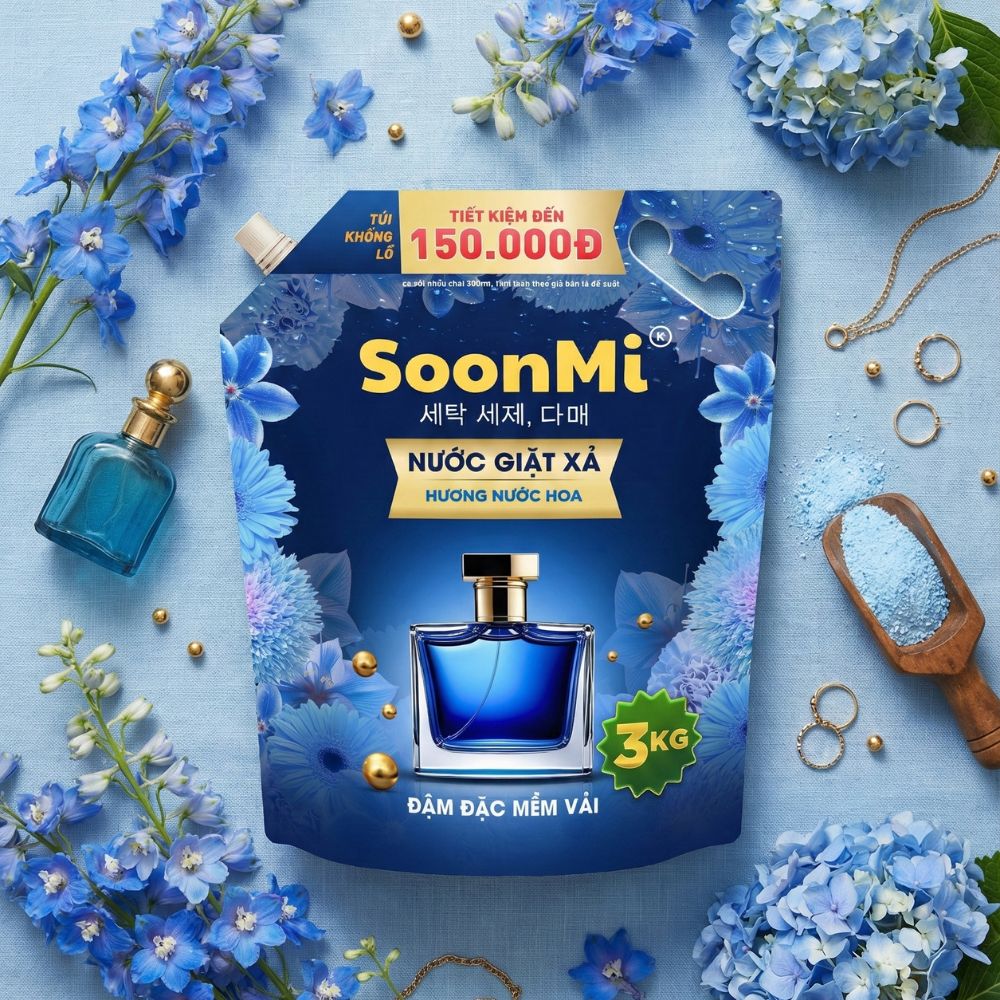 Giá sỉ đại lý nguyên thùng Soonmi nước giặt, giặt xả, nước xả, lau sàn, rửa chén, tây toilet - hàng chính hãng