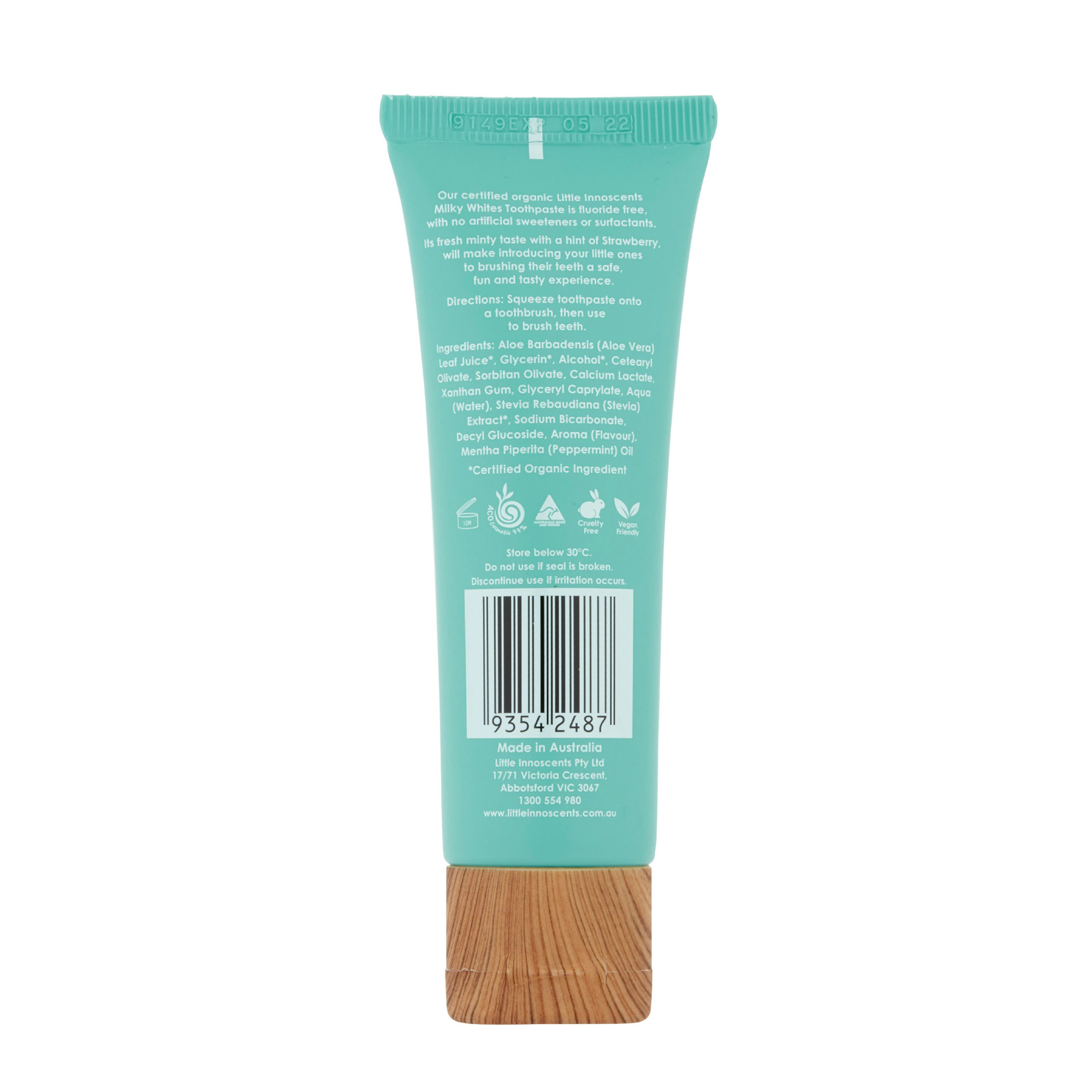 Kem đánh răng Trắng sữa Hữu cơ LITTLE INNOSCENTS 50ml - LITTLE INNOSCENTS Organic Milky White Toothpaste 50ml