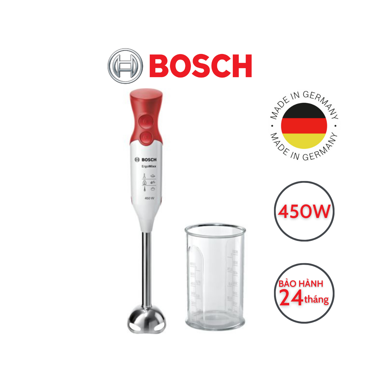 Máy xay cầm tay Bosch Ergo Mixx 450W - Sản xuất Đức - Hàng chính hãng