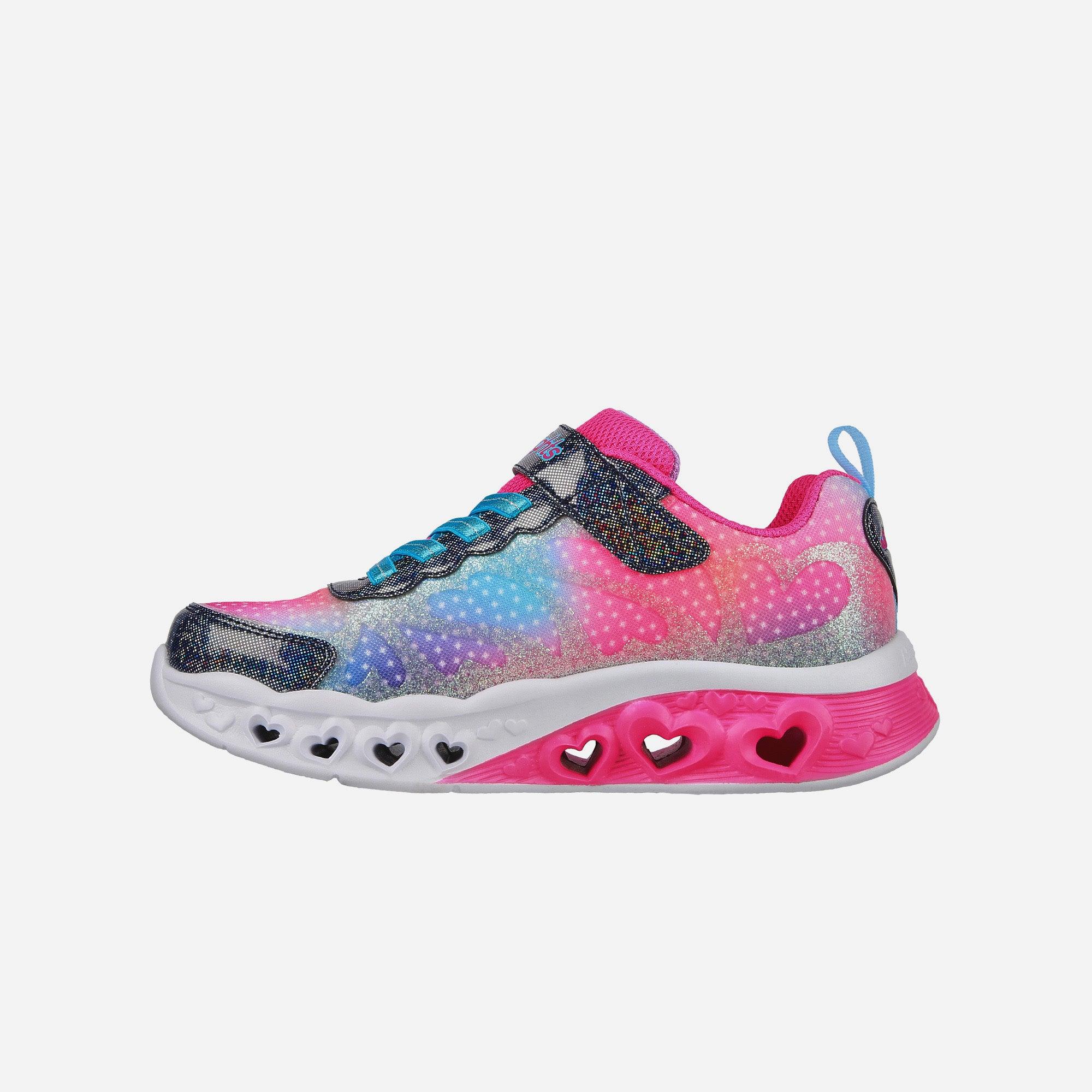 Giày sneaker bé gái Skechers Flutter Heart Lights - 302315L-NVMT