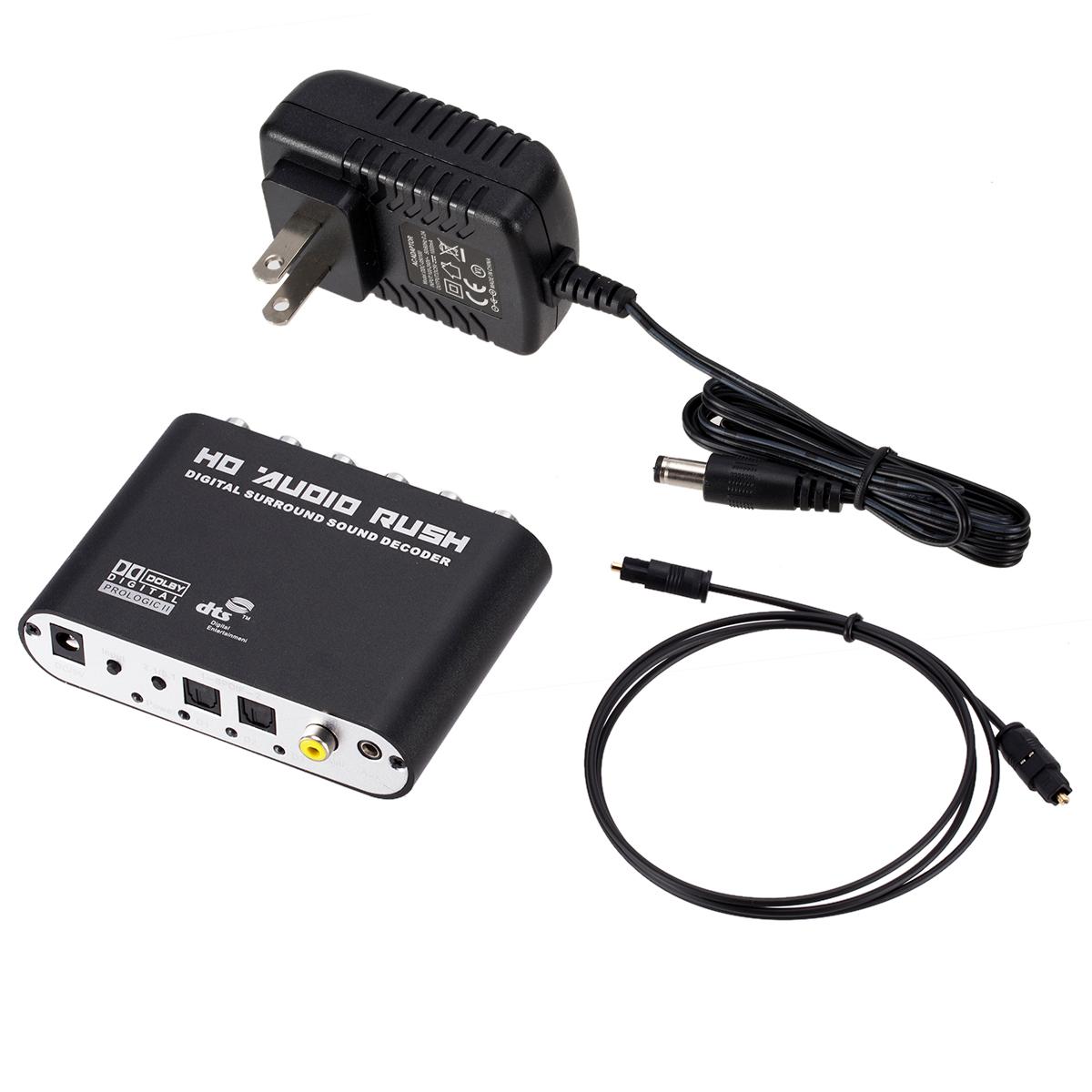 Grwibeou AC3 Âm Thanh Kỹ Thuật Số Sang Analog 5.1 Kênh Âm Thanh Nổi DAC Bộ Chuyển Đổi Quang Học SPDIF Đồng Trục AUX 3.5Mm Đến 6 Bộ Khuếch Đại Bộ Giải Mã RCA
