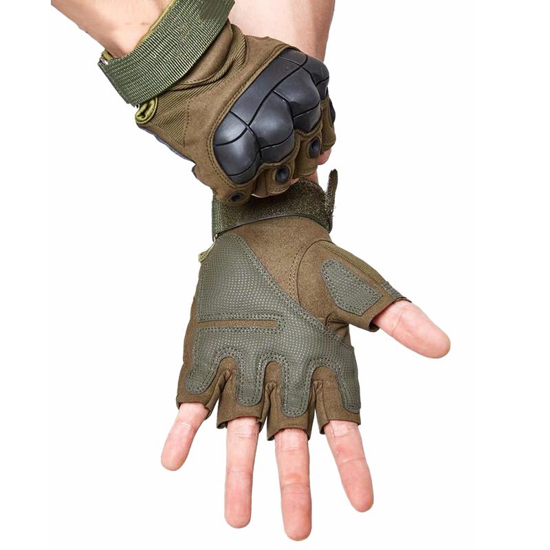 Chiến Thuật Nửa Fingerless Gloves Quân Sự Găng Tay Ngoài Trời Thể Dục Thể Thao Cắm Trại Leo Núi Đi Xe Đạp Săn Bắn Đi Bộ Đường Dài Chụp Găng Tay Nam
