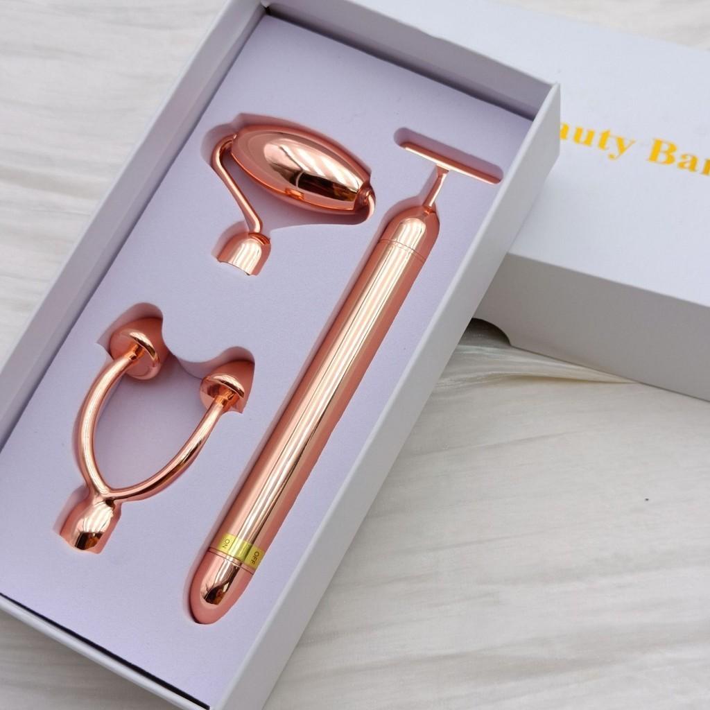 (Có Pin Sẵn) Cây massage mặt nâng cơ (Nhận hàng sau 1-3 ngày) săn da mặt giảm nếp nhăn &amp; Máy Mát Xa Mắt Mini