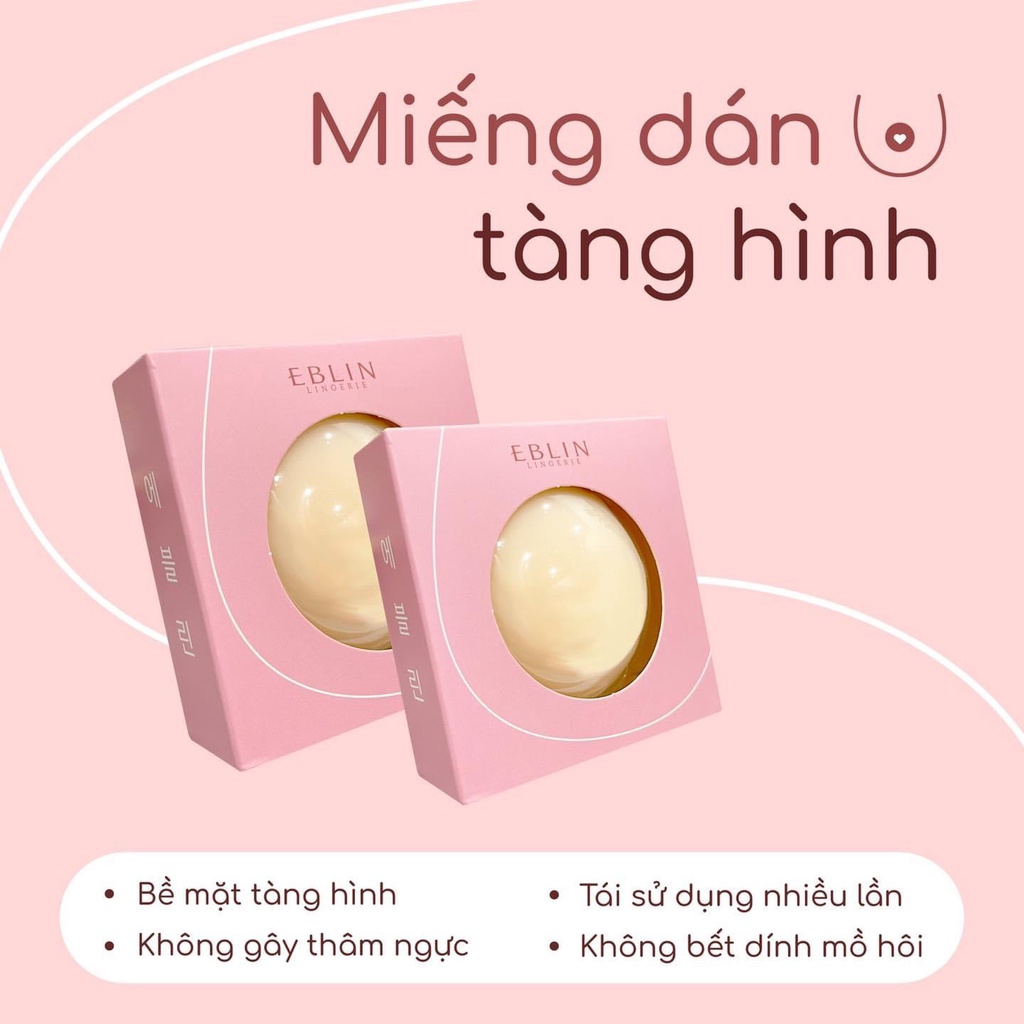 Miếng dán ngực silicon Eblin nhiệt tự thân tái sử dụng nhiều lần