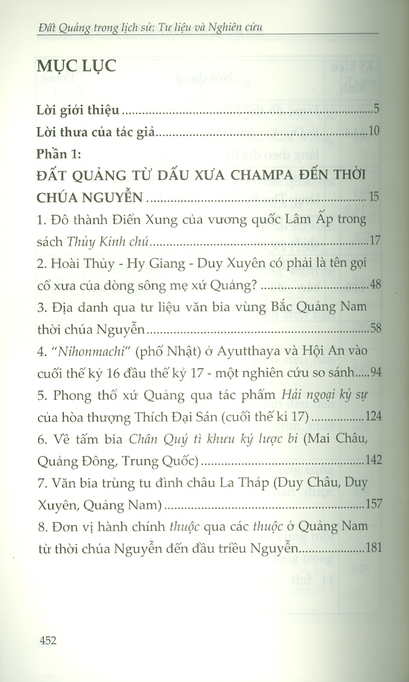 Đất Quảng trong lịch sử Tư liệu và nghiên cứu