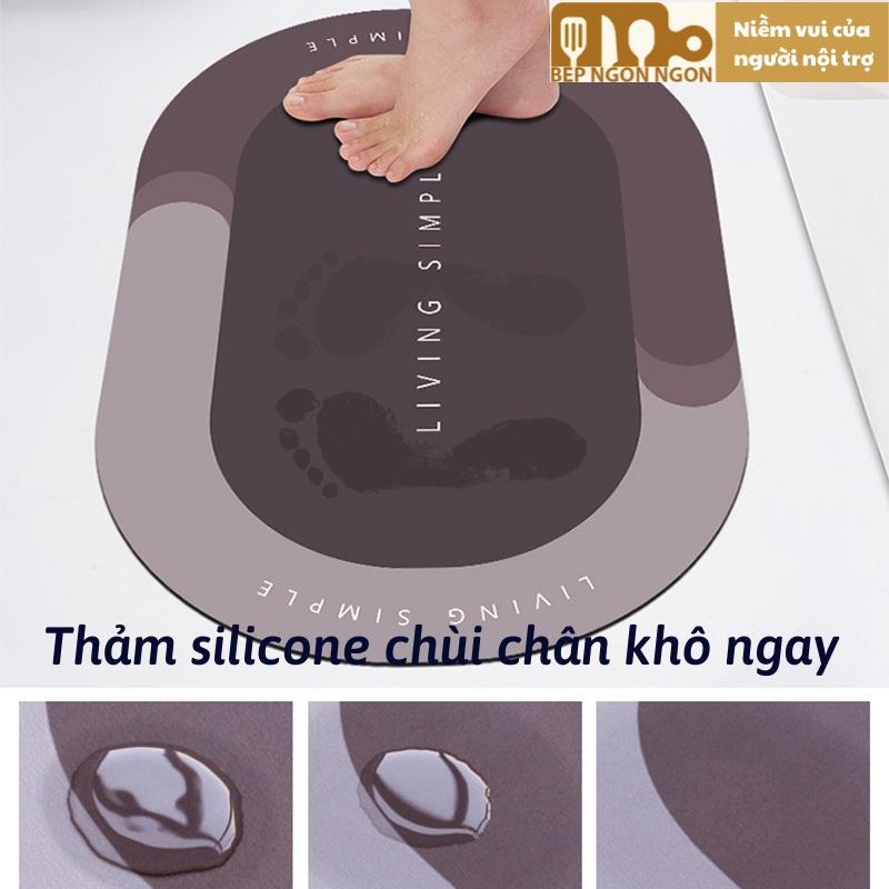 Thảm silicon chống trượt thấm hút nước bay hơi nước nhanh chóng không nấm mốc_BEP NGON NGON