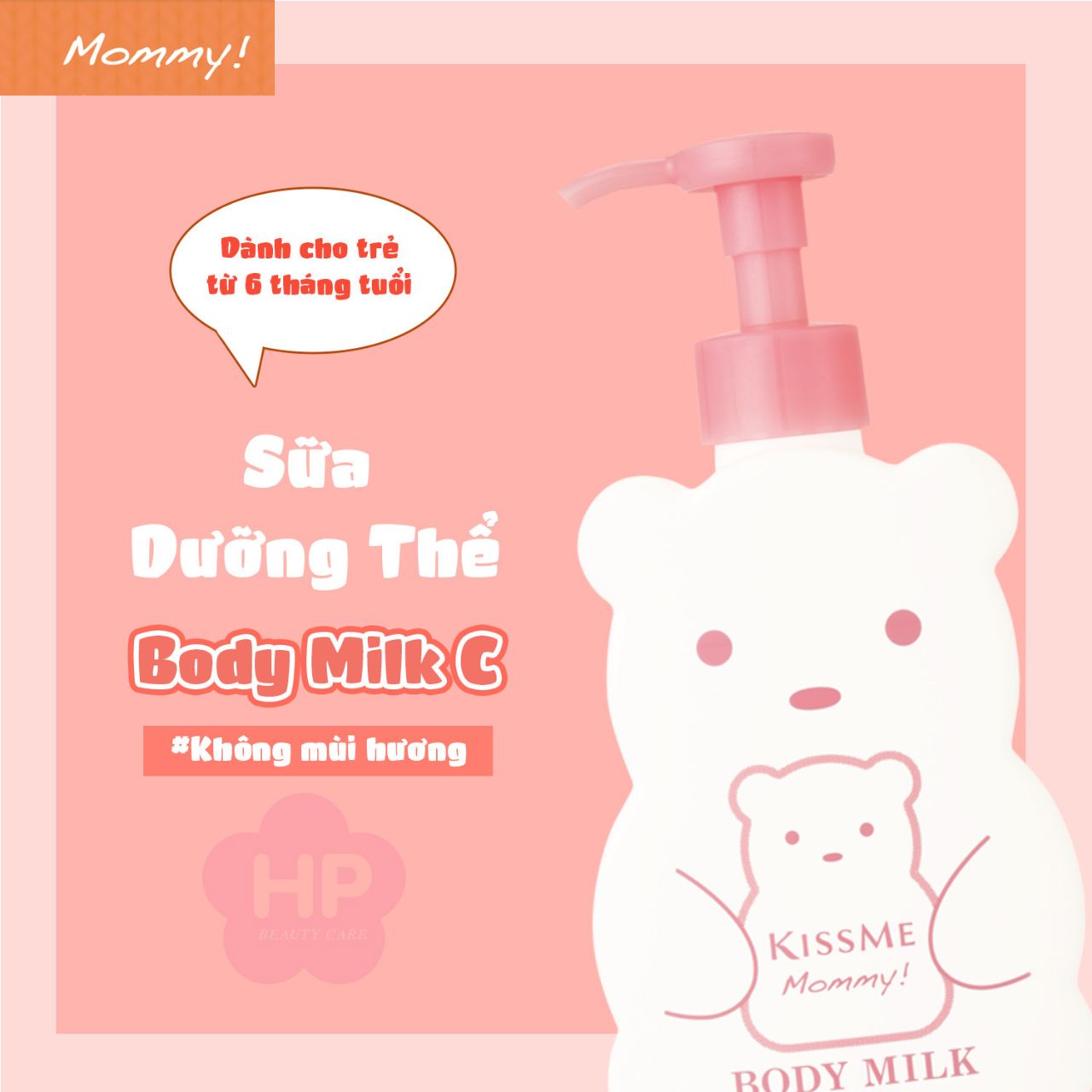 Sữa Dưỡng Thể Cấp Ẩm Không Mùi Hương Dành Cho Bé Từ 06 Tháng Tuổi Và Làn Da Nhạy Cảm Kissme Mommy Body Milk S 200 G