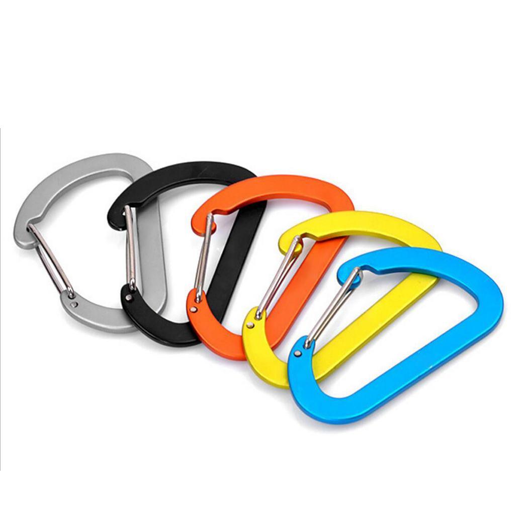 2Pcs Aluminum Alloy Carabiner, D Shape for Hanging Water Bottle,