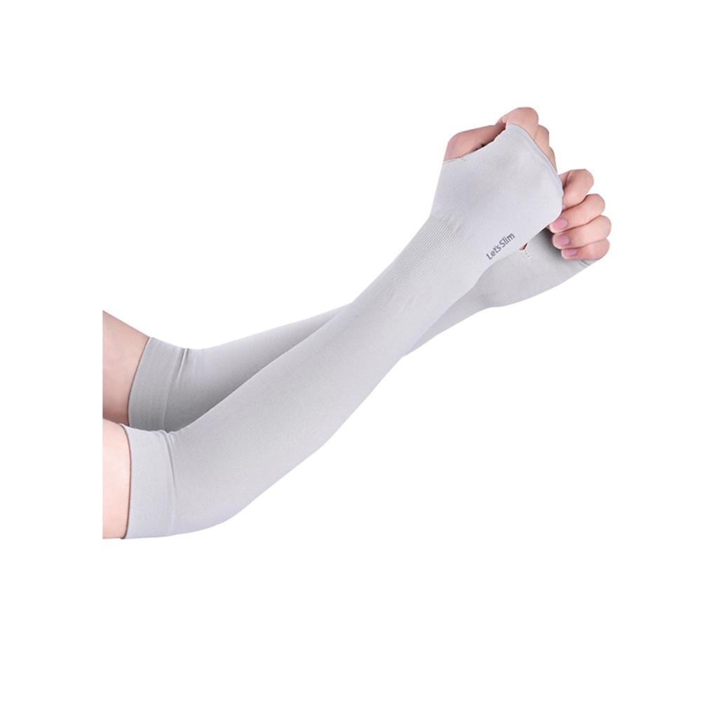Bộ găng tay chống nắng xỏ ngón - Xám