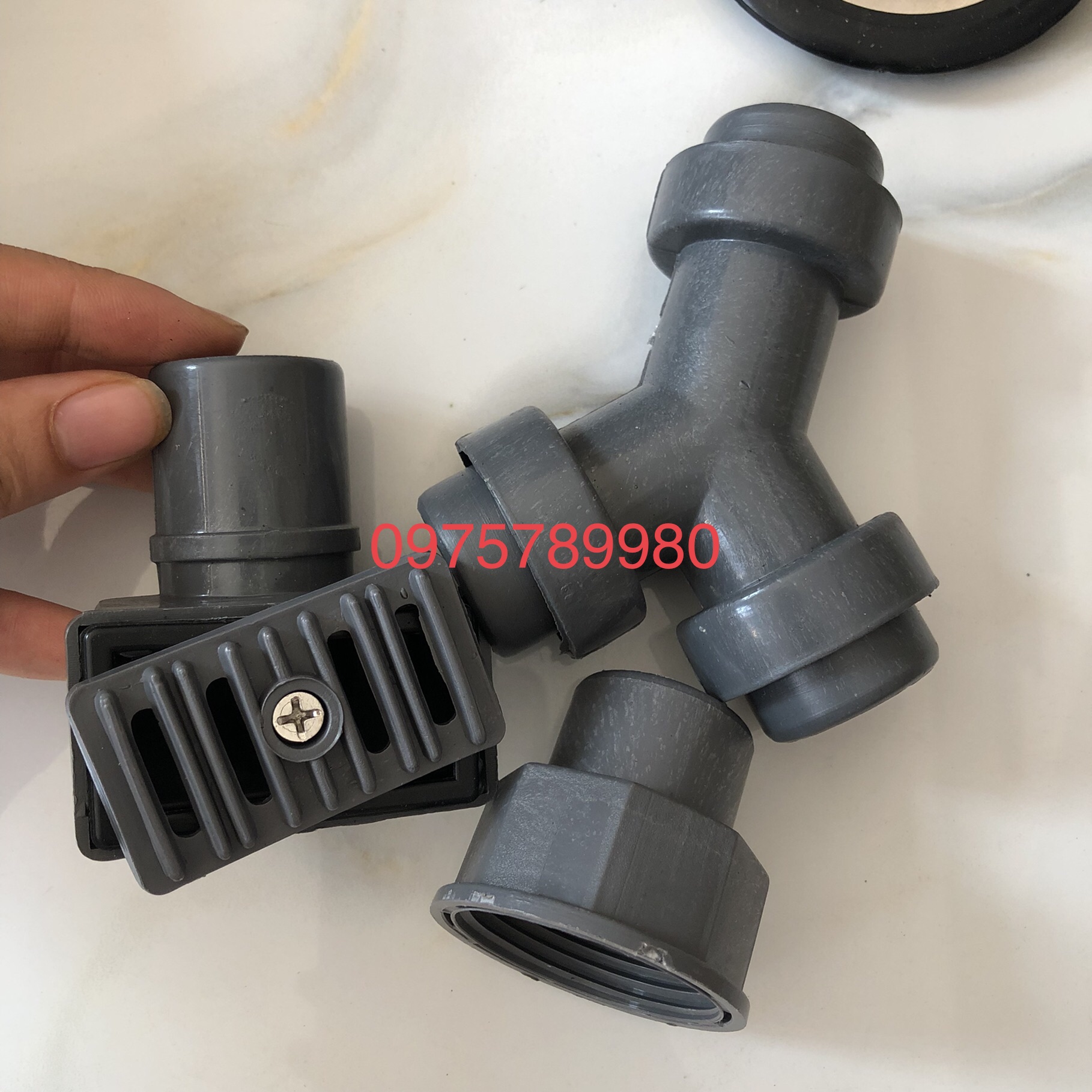 Bộ xả bồn rửa bát đôi-Xi phông bồn rửa bát nhựa