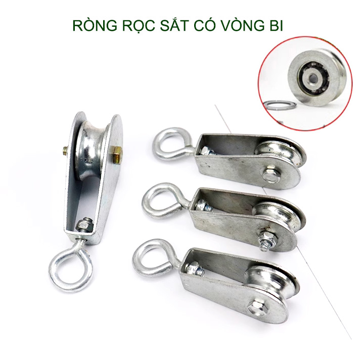 Ròng rọc thép mạ chống gỉ, chắc chắn, loại có vòng bi rất bền