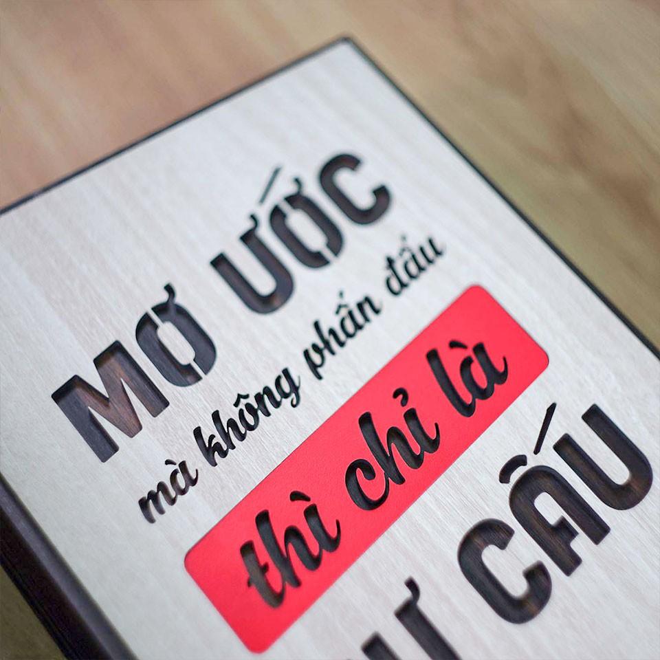 Tranh động lực TBIG116 - Mơ ước mà không phấn đấu thì chỉ là hư cấu