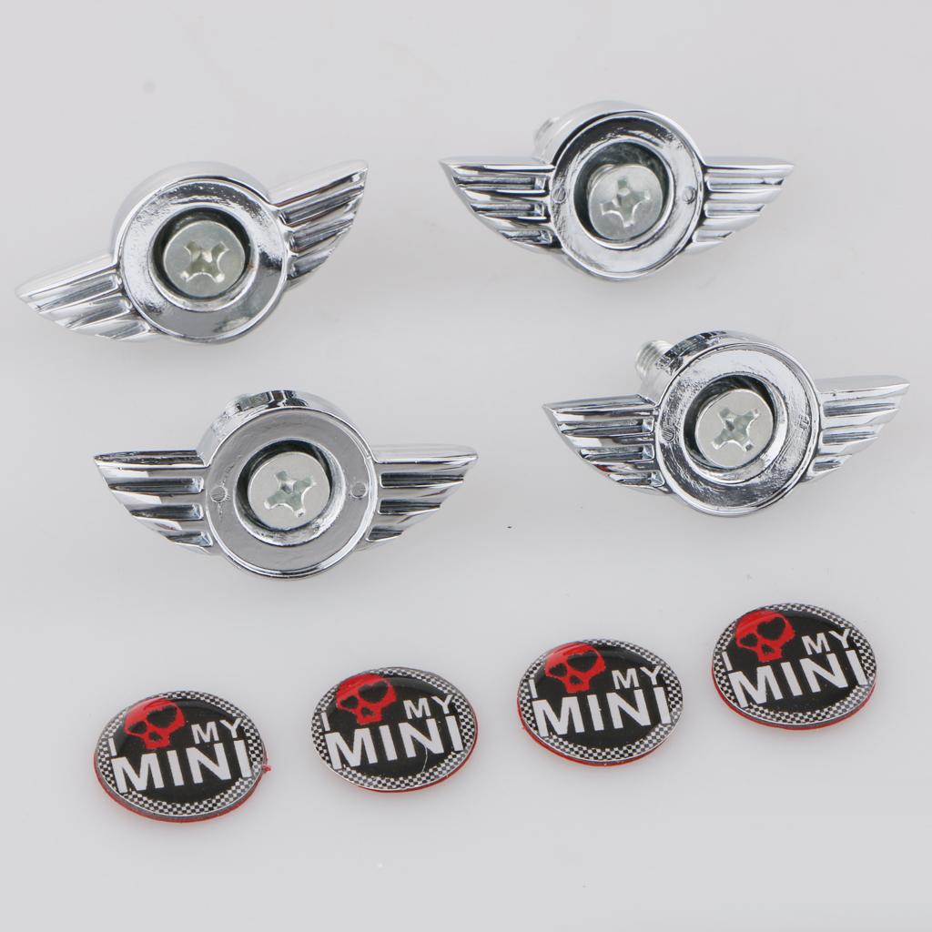 4 Pieces Universal Car Anti-Theft License Plate Fasteners Bolts Screw