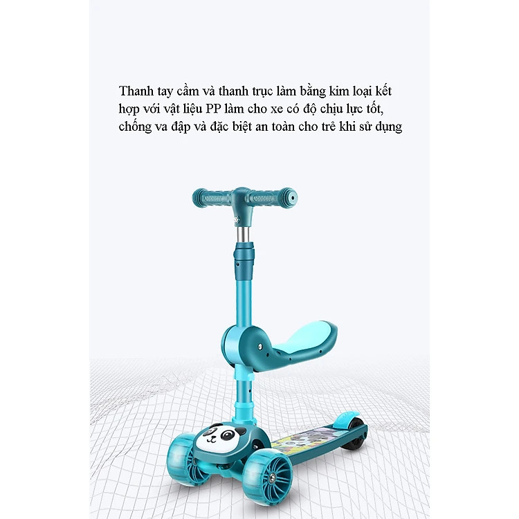 Xe scooter cho bé mã 702, có nhạc đèn