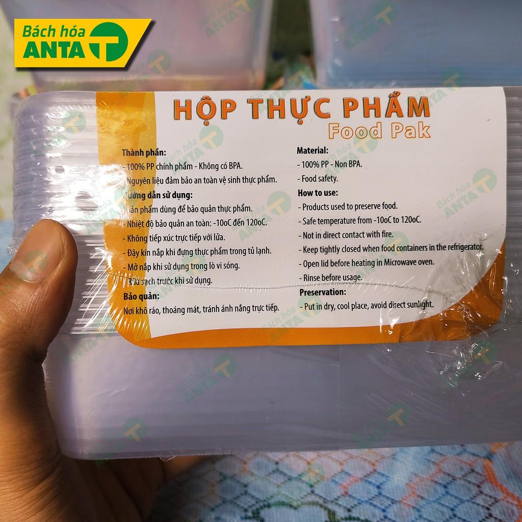 10 bộ Hộp nhựa thực phẩm có nắp dùng được cho lò vi sóng Kim Hưng | Ấn vào chọn size - hộp chữ nhật đựng thức ăn